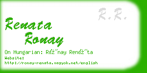 renata ronay business card